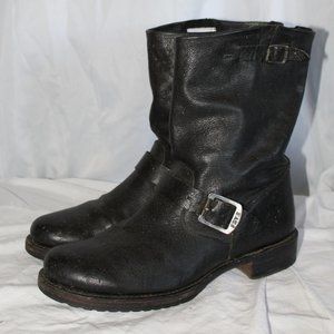 Frye - Black Leather Engineer / Moto Boot Size 10B